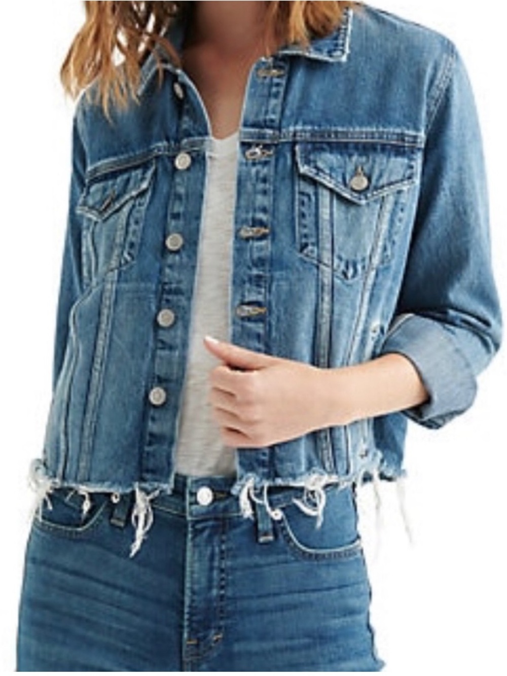 Lucky brand tomboy trucker jean jacket